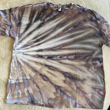 NEW Gildan Mens Purple Blue Gray Sunburst Ice Tie Dye Short Sleeve Shirt... - $17.15