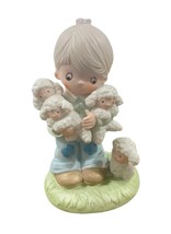 Vintage HOMCO 1444 Boy w/ Little Lambs Figurine Excellent Used Condition - £15.32 GBP