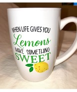 Coffee or Cocoa Mug WHEN LIFE GIVES YOU LEMONS MAKE SOMETHING SWEET  NEW - $183.33 MXN