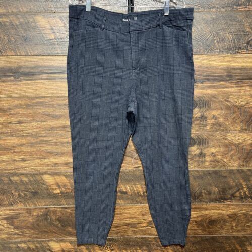 Old Navy Women Pants Pixie High Rise Plaid Ankle 18 Tall Navy Blue Secre... - $12.30