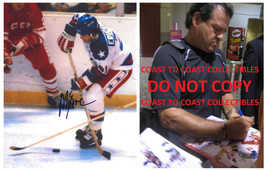 Mike Eruzione USA gold signed 1980 winter Olympics Hockey 8x10 photo COA... - £65.71 GBP