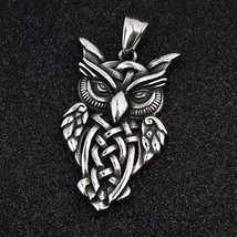 Men Women Silver Animal Owl Pendant Necklace Protection Jewelry Chain 24&quot; Gift - £9.54 GBP