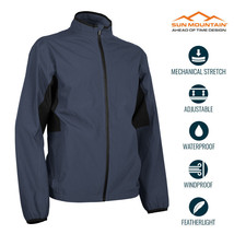 Chaqueta De Lluvia Sun Mountain Golf Monsoon - Azul Marino / Negro. - $90.89