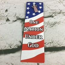 One Nation Under God Red White &amp; Blue Stars And Stripes Angel Pin - $9.89