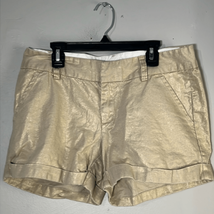 a.n.a Metallic Gold Linen Shorts 8P - £8.78 GBP