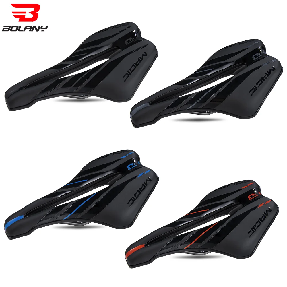 BOLANY Bicycle Saddle PU Leather Sponge Cushion MTB Bike Race Seat Gel Sea Surfa - £99.14 GBP