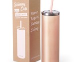 Cupture Skinny Cup 16 oz Double Wall Insulated Stainless Steel Rose Gold... - $26.18