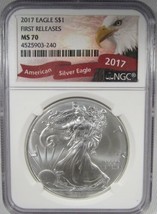 2017 Silver Eagle NGC MS70 Certified Coin AK65 - $57.96