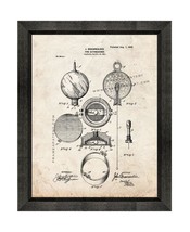 Fire Extinguisher Patent Print Old Look with Beveled Wood Frame - £19.48 GBP+