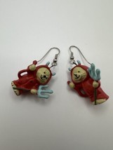 Devil Teddy Bear Dangle Earrings 2&quot; - $19.80