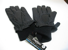 NEW Fownes Genuine Leather Acrylic Lined Gloves  Black Men&#39;s Sz Extra La... - $18.98