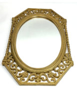 1965 Syroco Ornate Gold Frame Mirror 27x15&quot; Art Nouveau Italian Rococo O... - $128.69