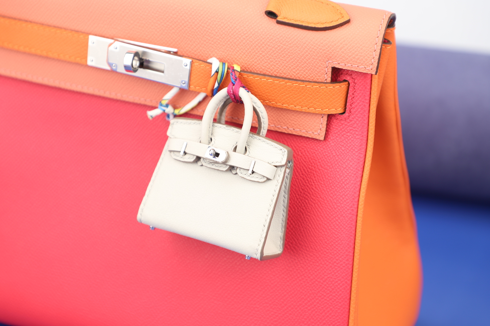 Handmade Leather Micro Birkin Bag Charm&AirPods Case-Hand-Stitched fit Headphone