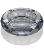 Round Glass Ashtray Crystal Cigar Cigarette Holder Smoking Indoor Home O... - £19.08 GBP