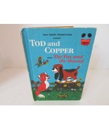 WALT DISNEY&#39;S TOD AND COPPER FOX &amp; HOUND 1981 RANDOM HOUSE HARDCOVER CHI... - $3.91