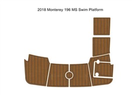 2018 Monterey 196 MS Swim Platform Step Pad Boat EVA Foam Faux Teak Deck Floor - £186.90 GBP