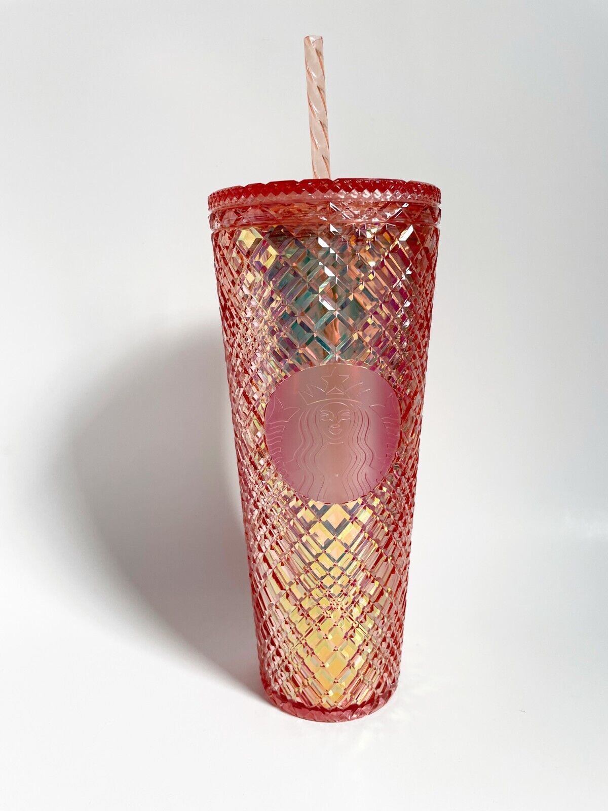 Primary image for Starbucks Winter Holiday Jeweled Tumbler Cold Cup - Rose Gold