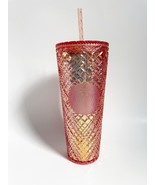 Starbucks Winter Holiday Jeweled Tumbler Cold Cup - Rose Gold - £38.84 GBP