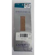 NOS Catherines Sheer Knee High Stockings Pack Of 3 Size C/D/E Beige Plus... - $20.82 CAD