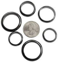 (set Of 35-50) 6mm Rounded Magnetic Hematite Rings - £94.01 GBP