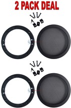 1 Pair 4.5 Inch Speaker Metal Mesh Grills Dj Car Audio With Clips And Sc... - £21.89 GBP