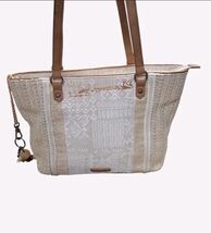 Sakroots Tan And Cream Colored Medium Tote Bag Boho Bag - $23.23