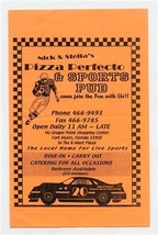 Pizza Perfecto &amp; Sports Pub Menu McGregor Point Shopping Center Fort Myers FL  - £14.24 GBP