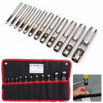 12 Pcs Steel Hollow Leather Punch Set 1/8&#39;&#39;-3/4&#39;&#39;(3-19Mm) Heavy Duty Round Hole  - £26.85 GBP
