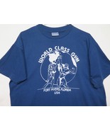 VTG World Class Gym Blue T Shirt Sz L XL 90s 80s Hanes USA Golds Fort Fl... - $71.20