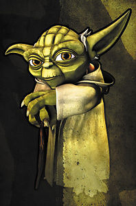 Star Wars Clone Wars Standing Yoda Figure Refrigerator Magnet UNUSED NEW - $3.99
