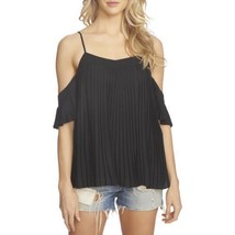 1.State Women&#39;s Pleated Cold Shoulder Top Black MSRP $89 - £10.35 GBP