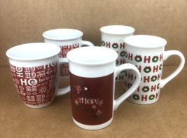 Royal Norfolk Cups Lot of 5 Christmas Coffee Cocoa Tea Mugs Festive Holiday - $17.10