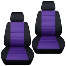 Front set car seat covers fits 2010-2020 Kia Soul   black and purple - £57.67 GBP