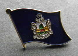 MAINE US STATE SINGLE FLAG LAPEL PIN BADGE 7/8 INCH - £4.45 GBP