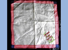 Vintage Camp Meade Maryland Silk Handkerchief Flag Military Patriotic Wwii - £30.33 GBP