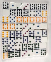 Double Twelve Dominoes Set of 55 Two Color - £9.70 GBP