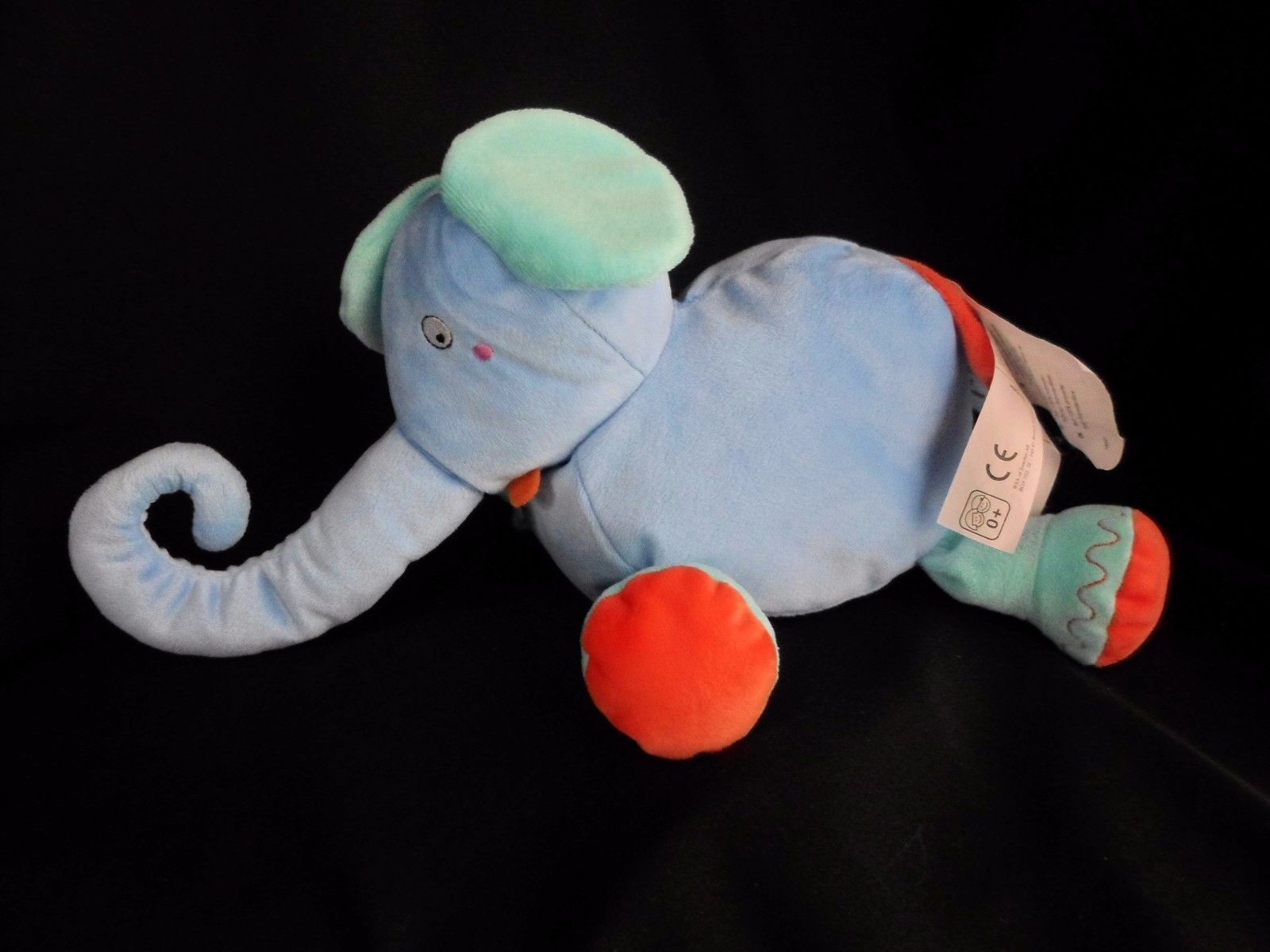 Ikea Barnslig Elefant Elephant Blue Green Orange Plush 12" Stuffed Animal - $19.55