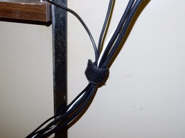 24 Pk Computer Cable Ties, 1&quot; x 3&quot; ~ Bundle Wires w/Hook &amp; Loop Strips, #CD150 - £7.65 GBP
