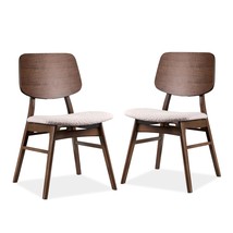 Furniture of America Manfred Mid-Century Modern Solid Wood Dining Chairs Set of  - $473.99