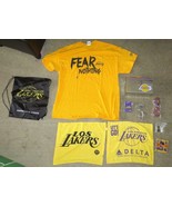 Los Angeles Lakers SGA Promo Items T-Shirt, Bag, Necklace, Lunchbox, Tow... - $64.34