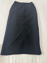 Vintage Michele Women's Black Rear Zipper & Slit Pull-On Pencil Skirt Waist 27" image 5