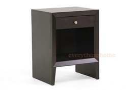Nelson Accent Side End Table Nightstand Modern Brown Wood Single Drawer Shelf - £79.62 GBP