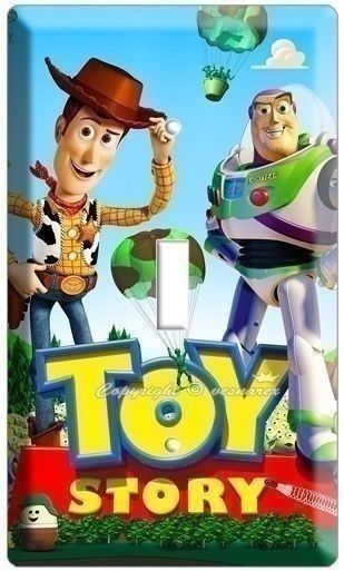 TOY STORY 3 WOODY BUZZ  KIDS BEDROOM SINGLE LIGHT SWITCH WALL PLATE DISNEY MOVIE