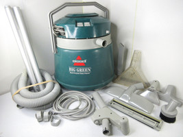 Bundle LOT Bissell Big Green Machine 1672 Wet Dry Vacuum + Tons of Attachments - £181.74 GBP