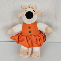 New Crocodile Creek “Maisy” Plushy Mouse In Orange Dress 1996 Lucy Cousins 7&quot; - £19.49 GBP