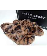 Urban Sport by J/Slides Babee Size 6 M Women&#39;s Faux Fur Slide Slippers L... - $26.35 CAD