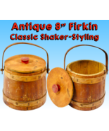 25% PRICE DROP: One Antique Firkin, 8&quot; With Lid, Shaker Style Primitive ... - £34.34 GBP