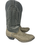 Nocona #2417C Men&#39;s Exotic Snakeskin Cowboy Boots Grey 9.5 D - $325.84 CAD