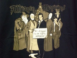 TeeFury Magicians XLARGE Shirt &quot;Serious Magic&quot; Alliance of Magicians BLACK - £11.94 GBP