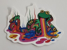 Frog Laying Down with Rainbow Out of Mouth Different Designs Sticker Decal Cool - £1.83 GBP